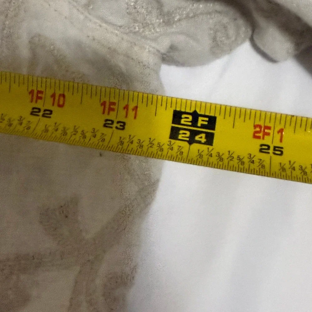 Saint Tropez West Linen Blend Embroidered Jacket Women's 2X‎ Beige Paisley